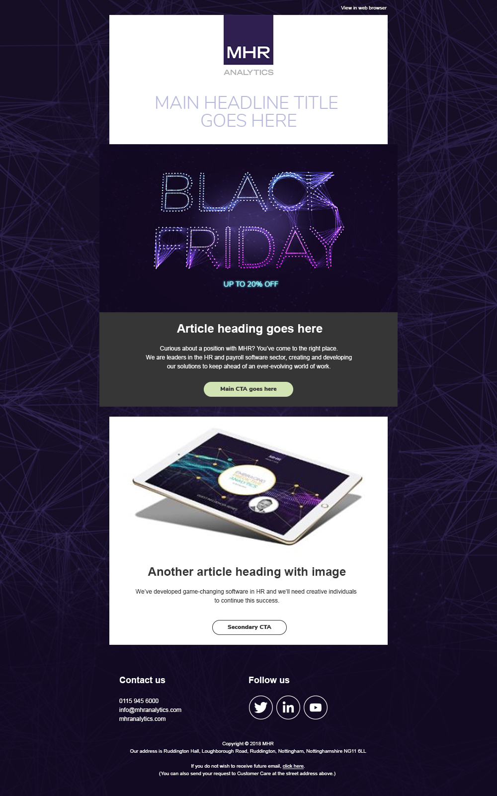 Black Friday Campaign Email Mockup
