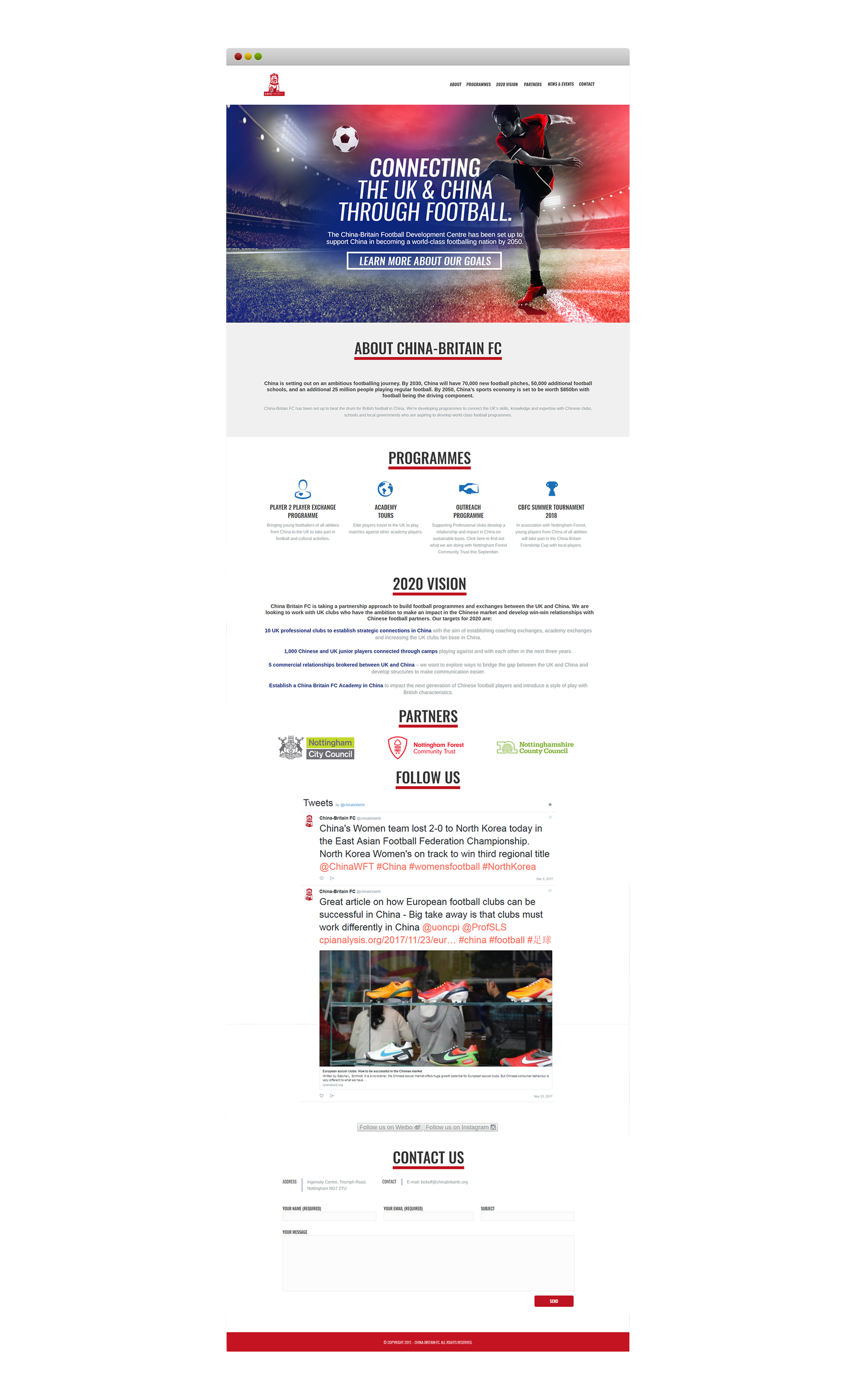 China-Britain FC Website Design