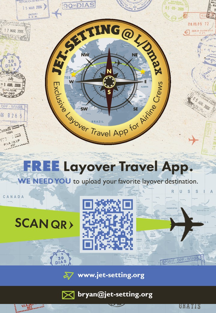 Jet-Setting Travel App A4 Flyer